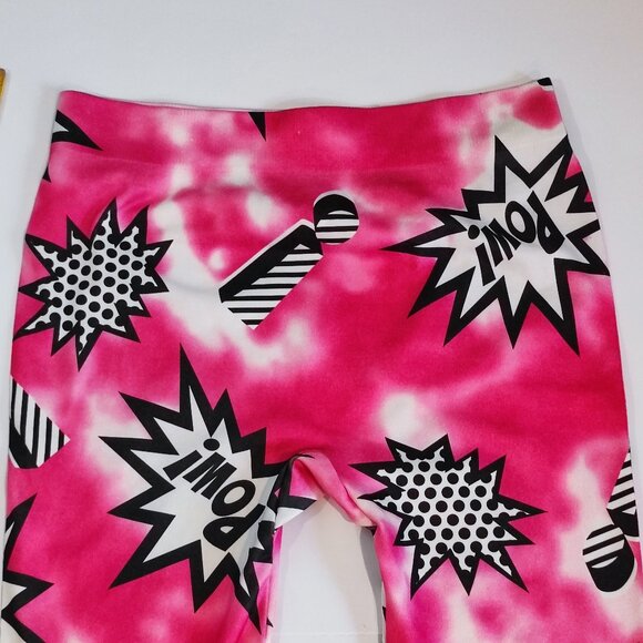 NOBO No Boundaries leggings crop pink POW pattern women's junior size M (7/9) - Picture 2 of 9